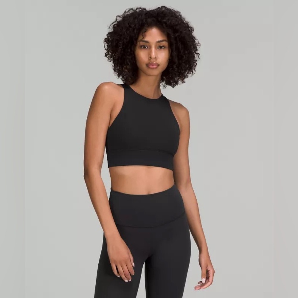 lululemon Energy High-Neck Longline Bra-Black